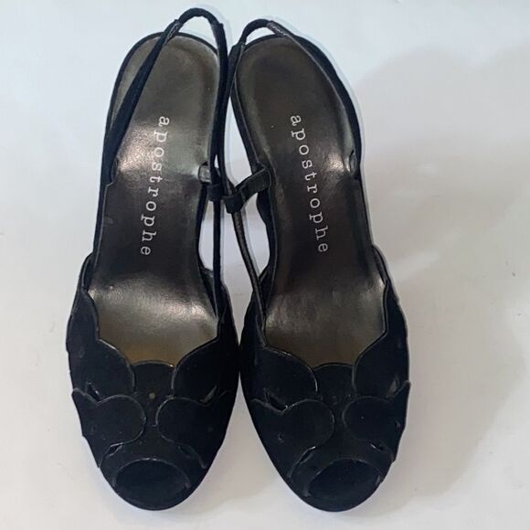 VTG, Apostrophe 85261 560 Fine Leather Upper Suede Heels Women Shoes Size 5 - Picture 3 of 11